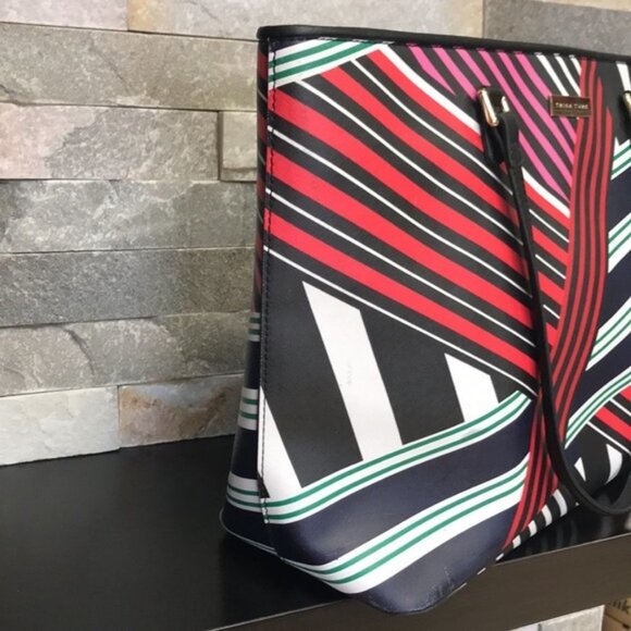 Trina Turk Geo Striped PVC Tote - Picture 14 of 16
